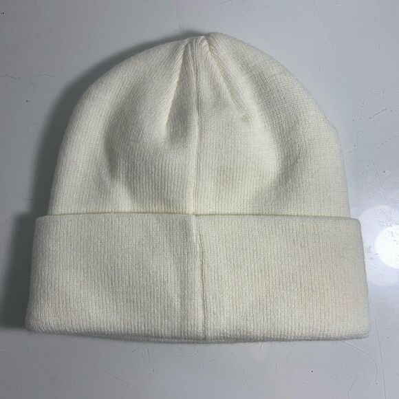 ⭐️Champion close-fit cotton ribbed white beanie hat - Picture 3 of 3